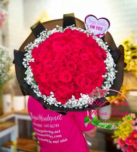BÓ HOA HỒNG TÌNH NỒNG HB144