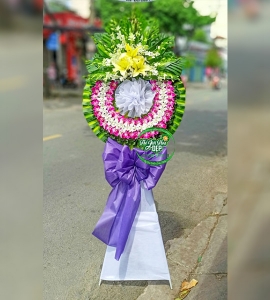 Hoa Chia Buồn Trắng Tím CB127