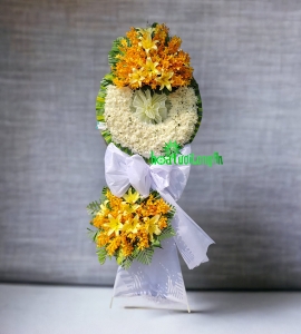 Vòng Hoa Cúc Trắng Chia Buồn CB214