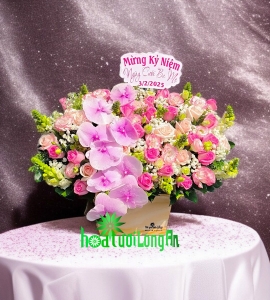 Giỏ Hoa Chúc Mừng LG018