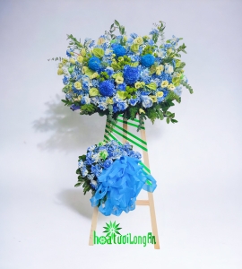 Hoa Chúc Mừng Blue Saphire KT097