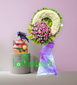 Combo Kệ Hoa Và Trái Cây Chia Buồn CM012