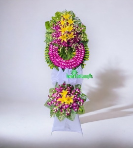 Kệ Hoa Chia Buồn Lan Tím CB036