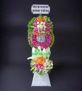 Kệ Hoa Lan Tím Chia Buồn CB093