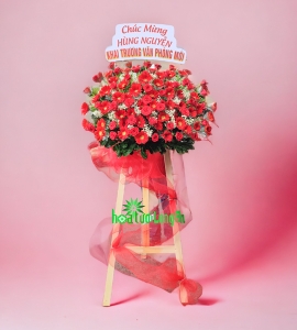 Kệ Hoa Hồng Đỏ Chúc Mừng KT116