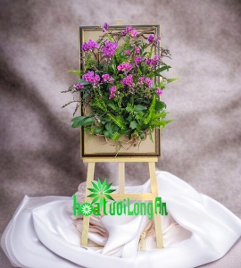 Kệ Tranh Lan Hồ Điệp Ghép Lũa Nghệ Thuật KTD193