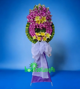 Vòng Hoa Lan Tím Xót Xa CB088