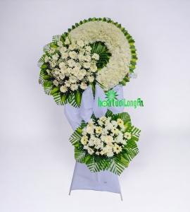 Vòng Hoa Chia Buồn Cúc Trắng CB242