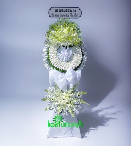 Vòng Hoa Lan Trắng Chia Buồn CB277